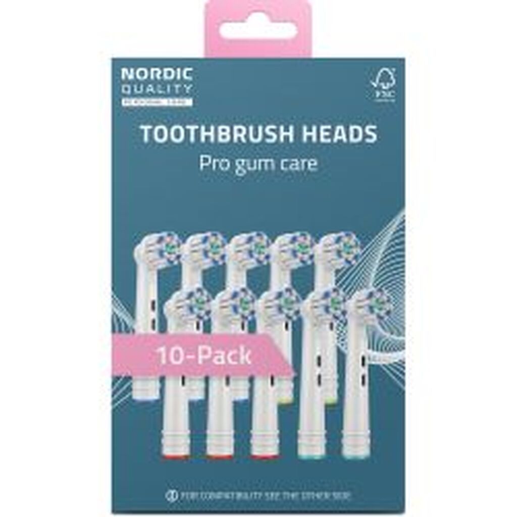 Nordicquality Eb60p. Pro Gum Care 10-pack Brush Heads