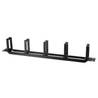 Deltaco 19 Cable Panel, 1u, 5 Brackets, Cable Management, Black
