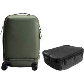 Peak-design Peak Design Roller Pro Carry-on (sage) Bundling W./ Camera Cube V2 X-large