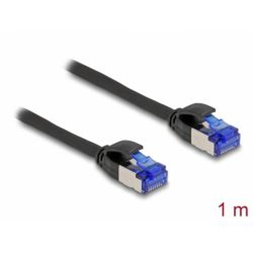 Delock Rj45 Network Cable Cat.6a S/ftp Slim 1 M Black