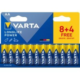 Varta Longlife Power Aa 12-pack (8+4)