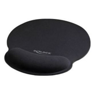 Delock Ergonomic Mouse Pad With Wrist Rest Black 252 X 227 Mm