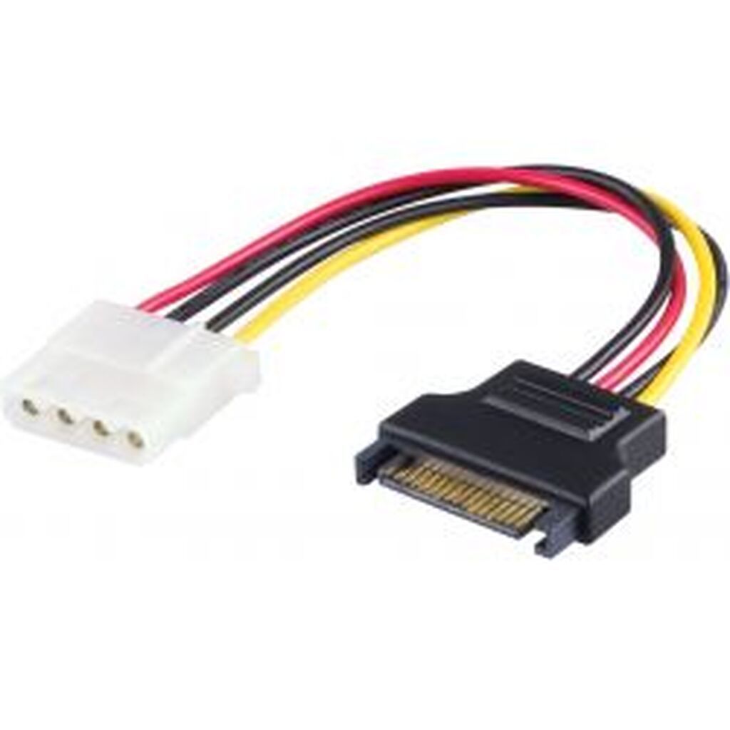 Deltaco Power Adapter For Hard Drives, 4-pin To Sata Power