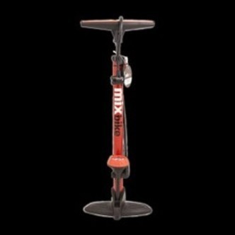 Mixbike Pumpe Rød Stål M/manometer - Cykelpumpe