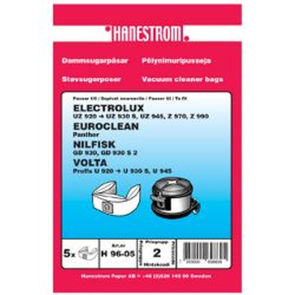 Hanestroem Dammsugarpåsar Electrolux Uz 930 S 5-p