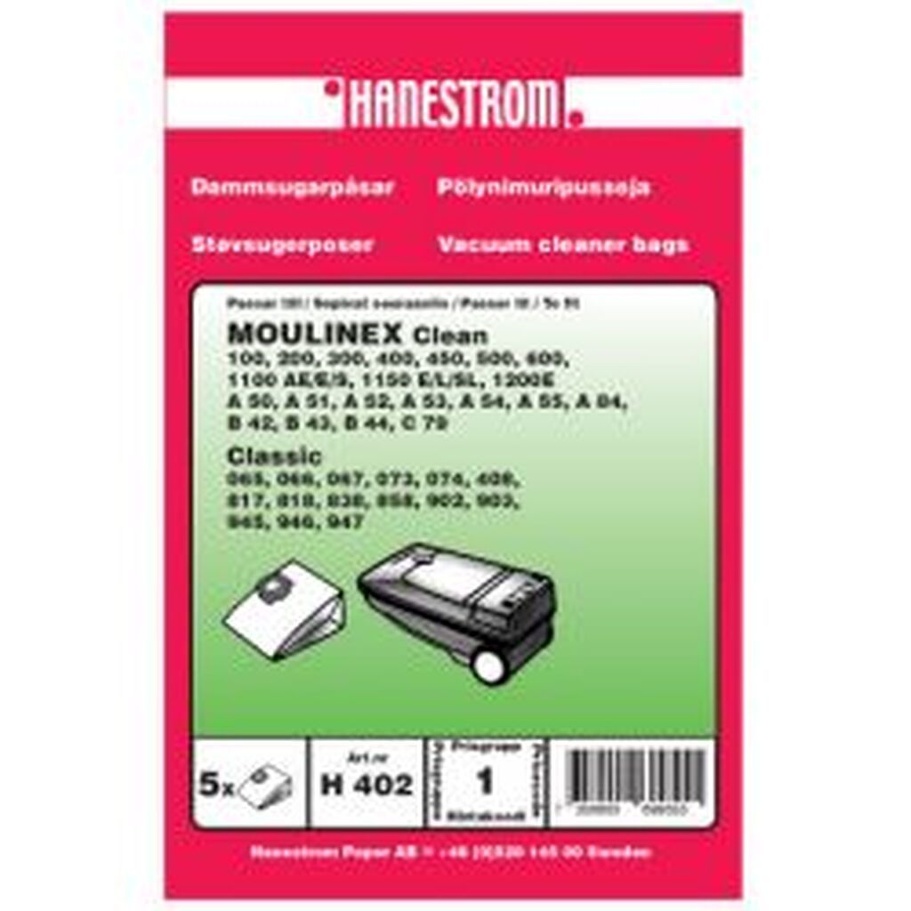Hanestroem Dammsugarpåsar Moulinex Clean