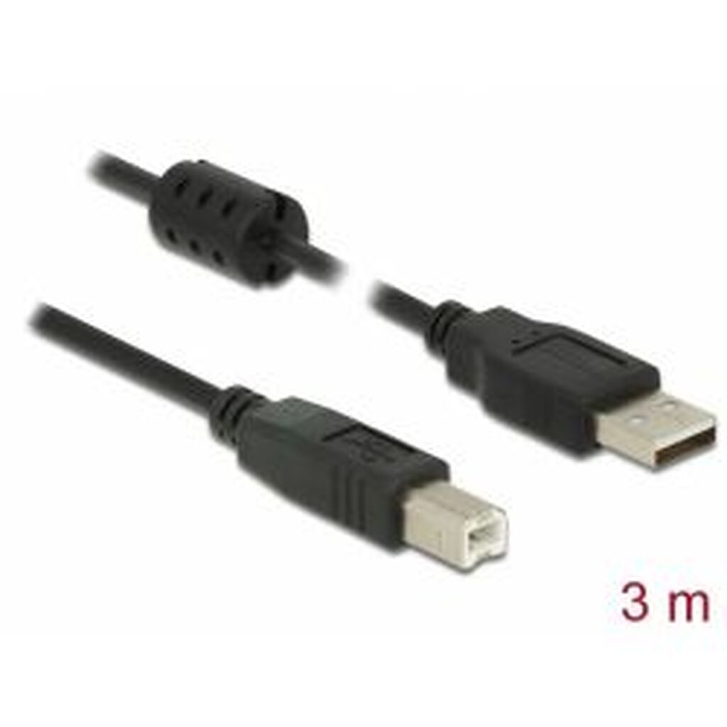 Delock Cable Usb 2.0 Type-a Male &gt; Usb 2.0 Type-b Male 3.0 M Black
