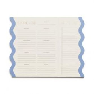 Designworks Ink Planning Calendar Menu - Light Blue & Beige - Notesblok