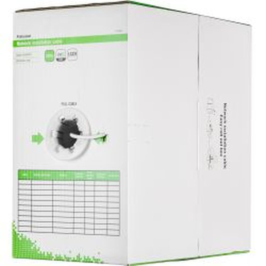 Deltaco U/utp Installation Cable, Cat6, Lszh, 305m, White