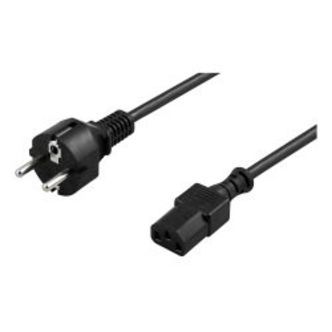 Deltaco Grounded Power Cable, Cee 7/7 To Iec 60320 C13, 10m, Max 250