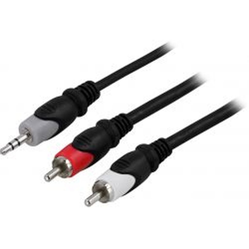 Deltaco Audio Cable, 3.5mm Ma, 2xrca Ma 15m