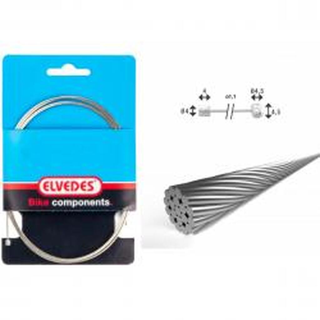Gearwire 1Ã19 ø1,1/3000mm ø4Ã4 & ø4,5Ã4,5mm - Cykelreservedele