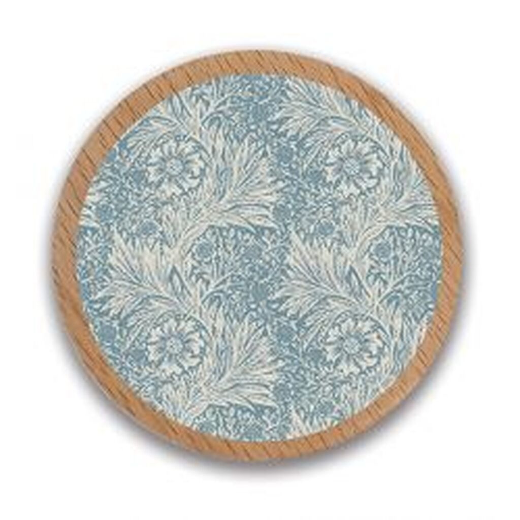 Customworks Pocket Mirror In Wood Morris Modern Marigold - Blue - Spejl