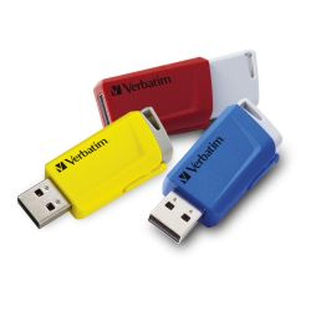 Verbatim Store N Click Usb 3.0 3x 16gb Red, Blue & Yellow