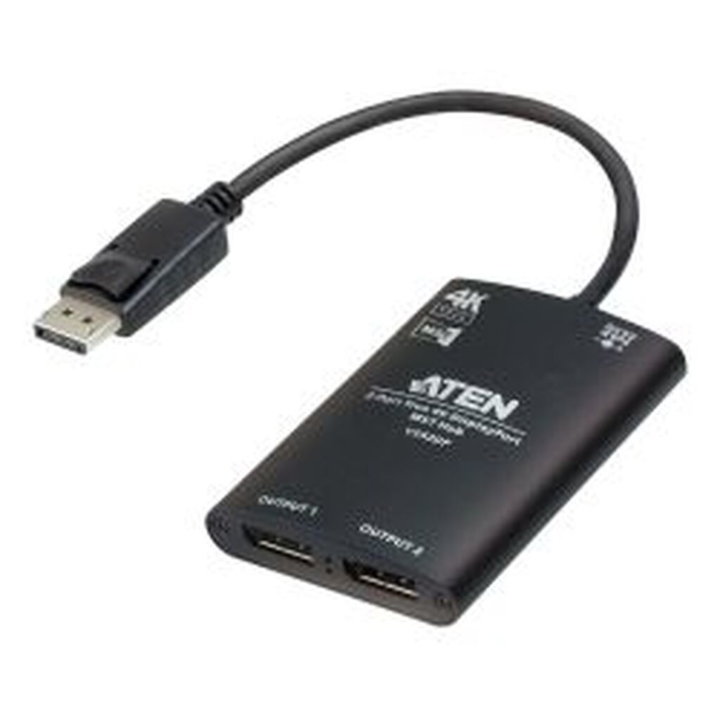 Aten 2-port True 4k Displayport Mst Compact Splitter Display