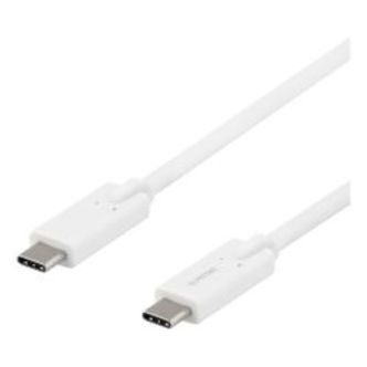 Deltaco Usb-c - Usb-c Cable, 5gbit/s, 5a, 2m, White