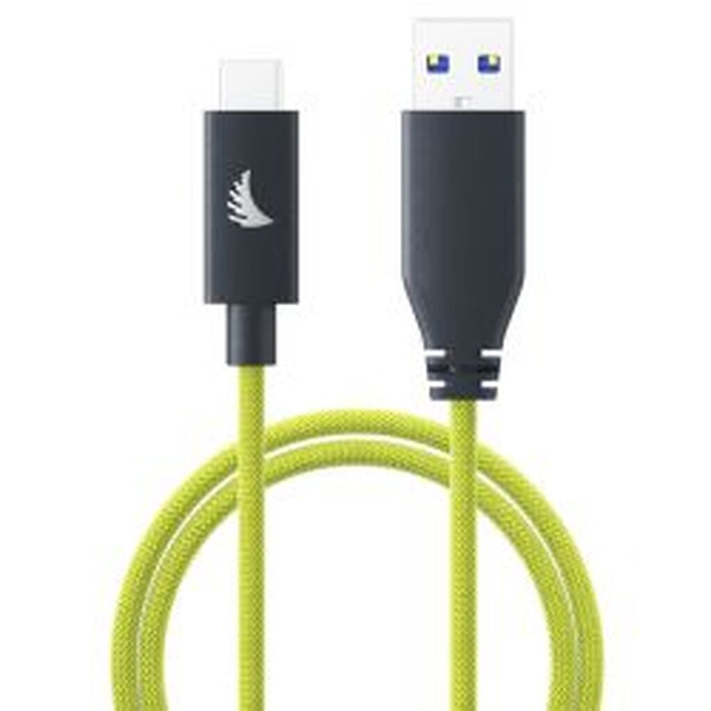 Angelbird Cable I USB-A to C 3.2 I Solid Flex Cable I Lime I 32 cm