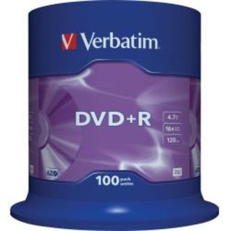 Verbatim Dvd+r, 16x, 4.7 Gb/120 Min, 100-pack Spindel, Azo