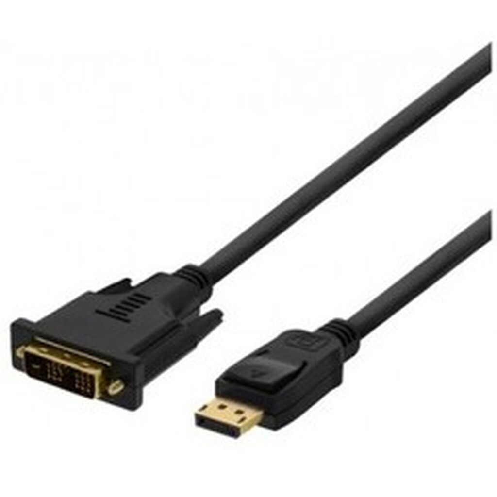 Deltaco Displayport Male - Dvi-d Single Link 18+1 2m Black - Ledning