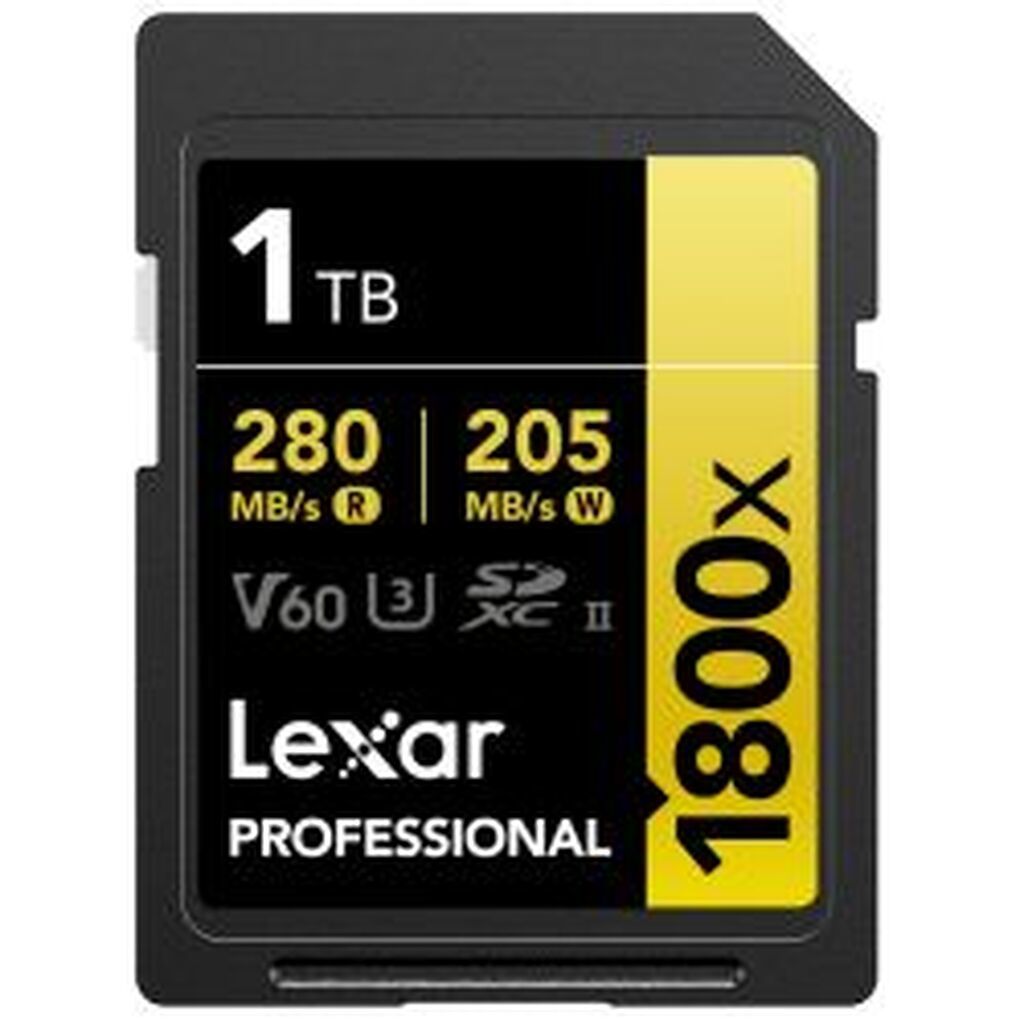 Lexar SDXC Pro 1800x U3 UHS-II R280/W210 (V60) 1TB