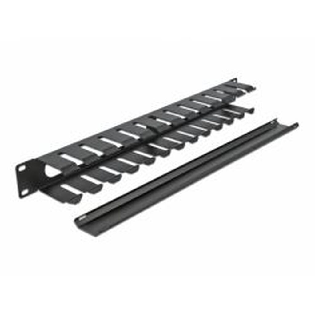 Delock 19? Cable Management Routing Panel With 2 Openings 1u Black