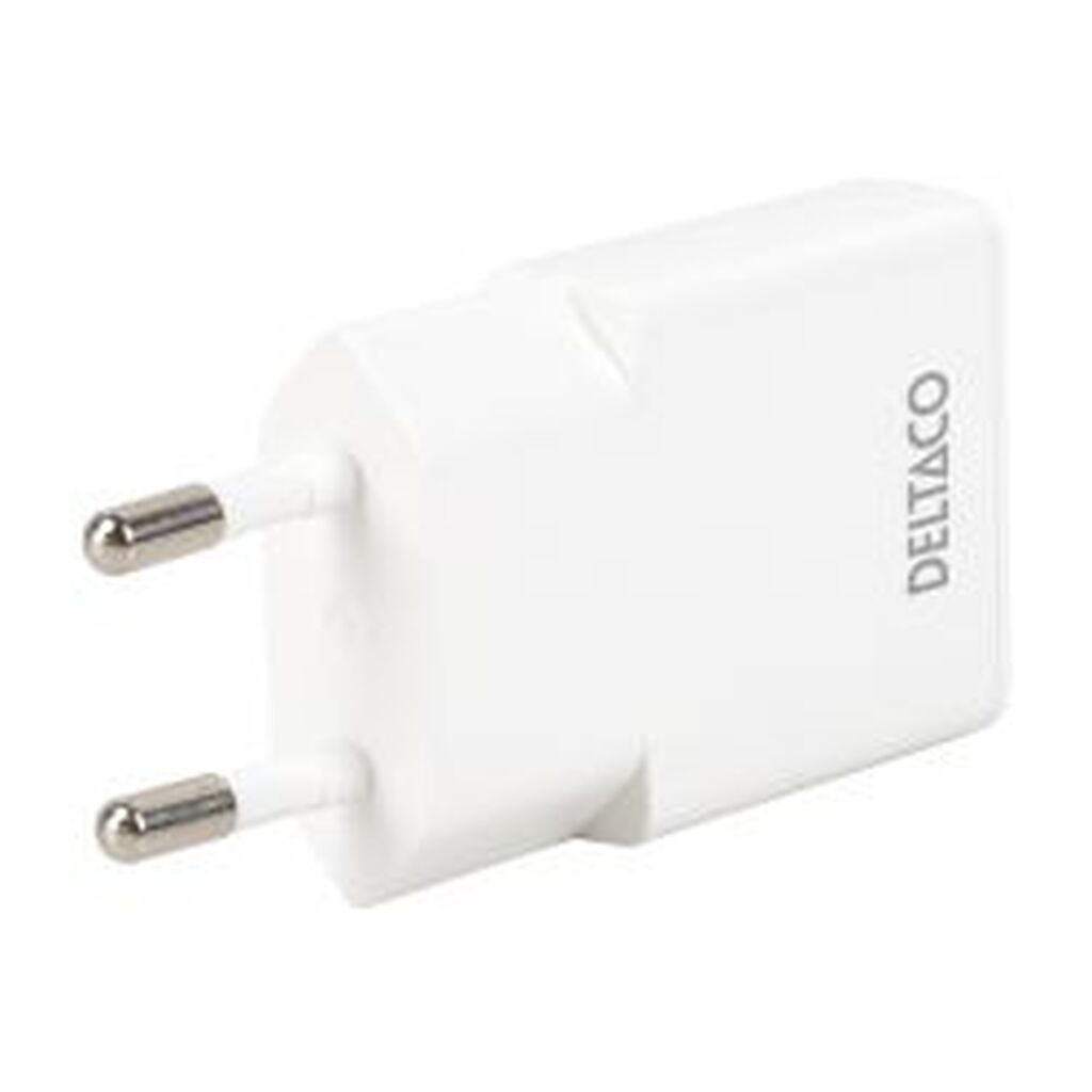 Deltaco Usb-c Wall Charger, 1x Usb-c Pd 30 W, Slim, Pps, White