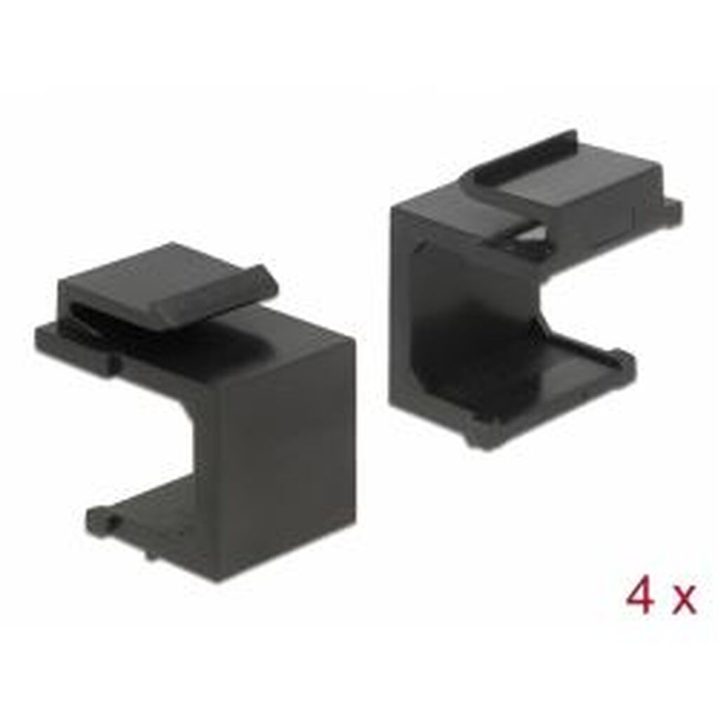 Delock Keystone Cover Black 4 Pieces