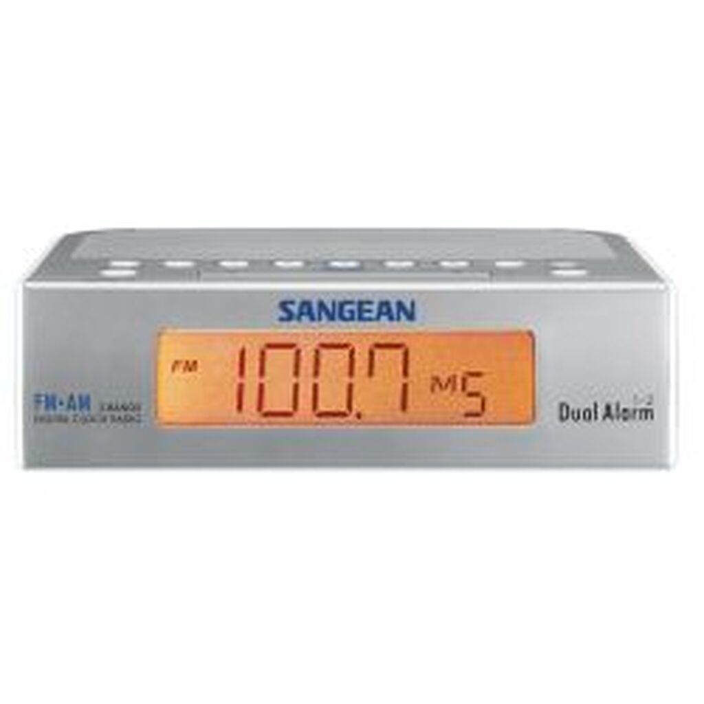 Sangean Rcr-5 Clock Radio 5 Presets Digital Tuning Dual Alarm Silve