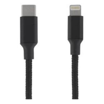 Epzi Usb-c To Lightning Cable, 0.5m, Braided, Black