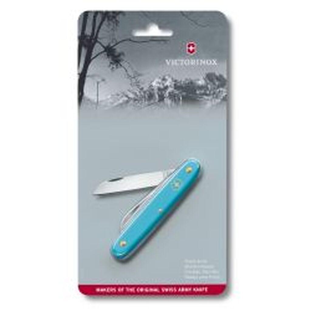 Victorinox Floral Knife Light Blue With Straight Blade 55 Mm - Kniv