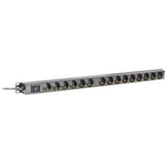 Deltaco Powerstrip 15xcee 7/3 Socket 1xcee 7/7 Switch 0.808m 2m - Stikdåse