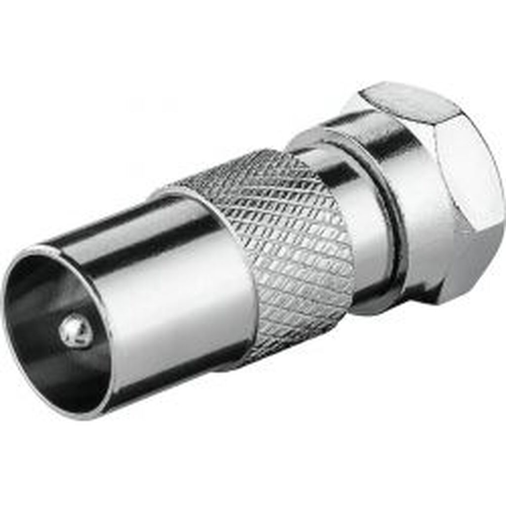 Qbulk Adapter F-stik Han/antennestik Han Bulk