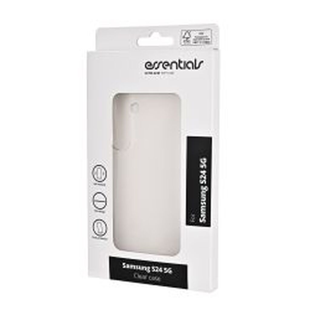 Essentials Samsung Galaxy S24 Tpu Back Cover, Transparent