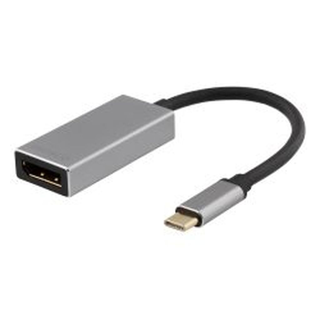 Deltaco Usbc&gt;displayport Adapter Usbc Dp 3840x2160 60hz Space Grey
