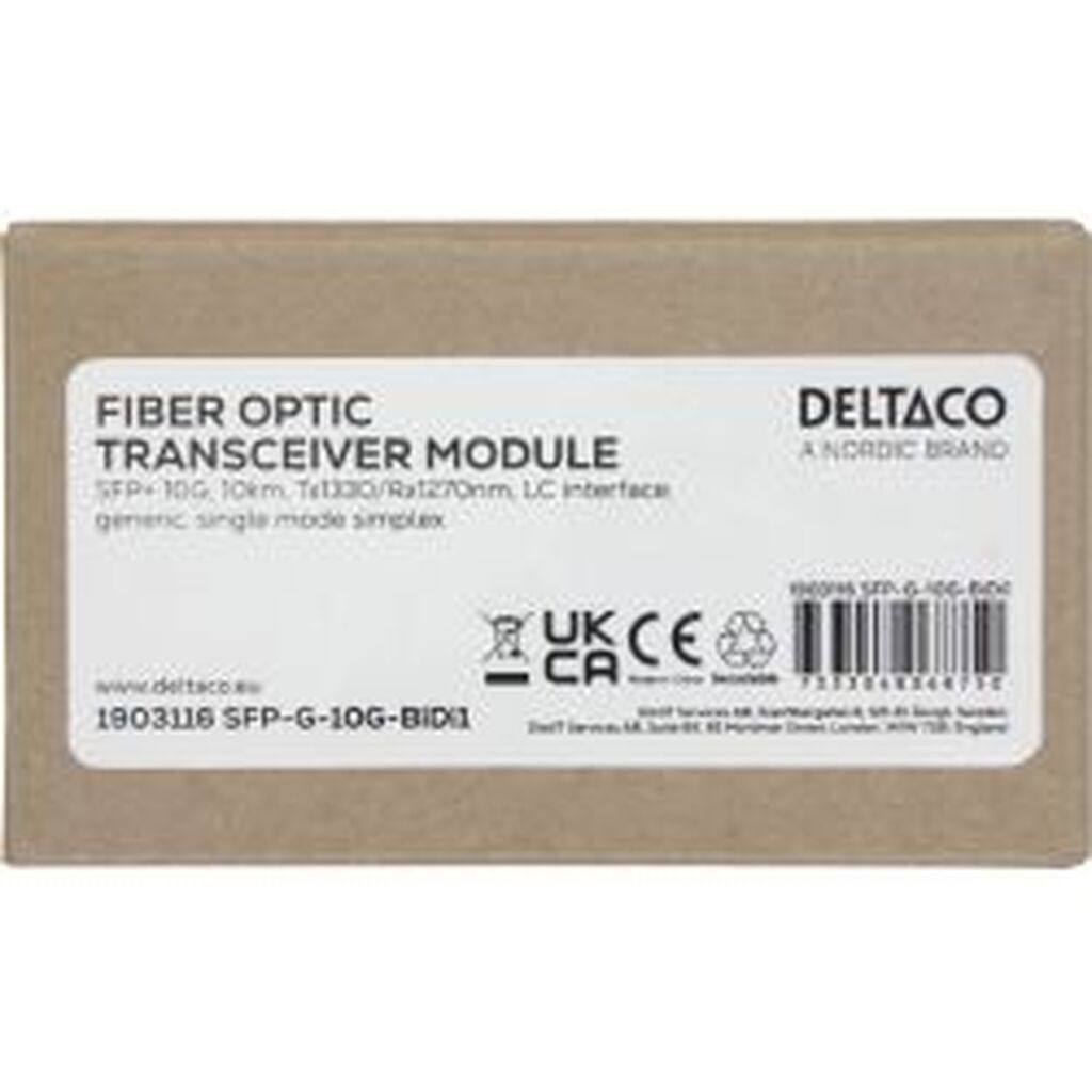 Deltaco Sfp+ 10g, 10km, Tx1330/rx1270nm,lc Interface, Sm Simplex