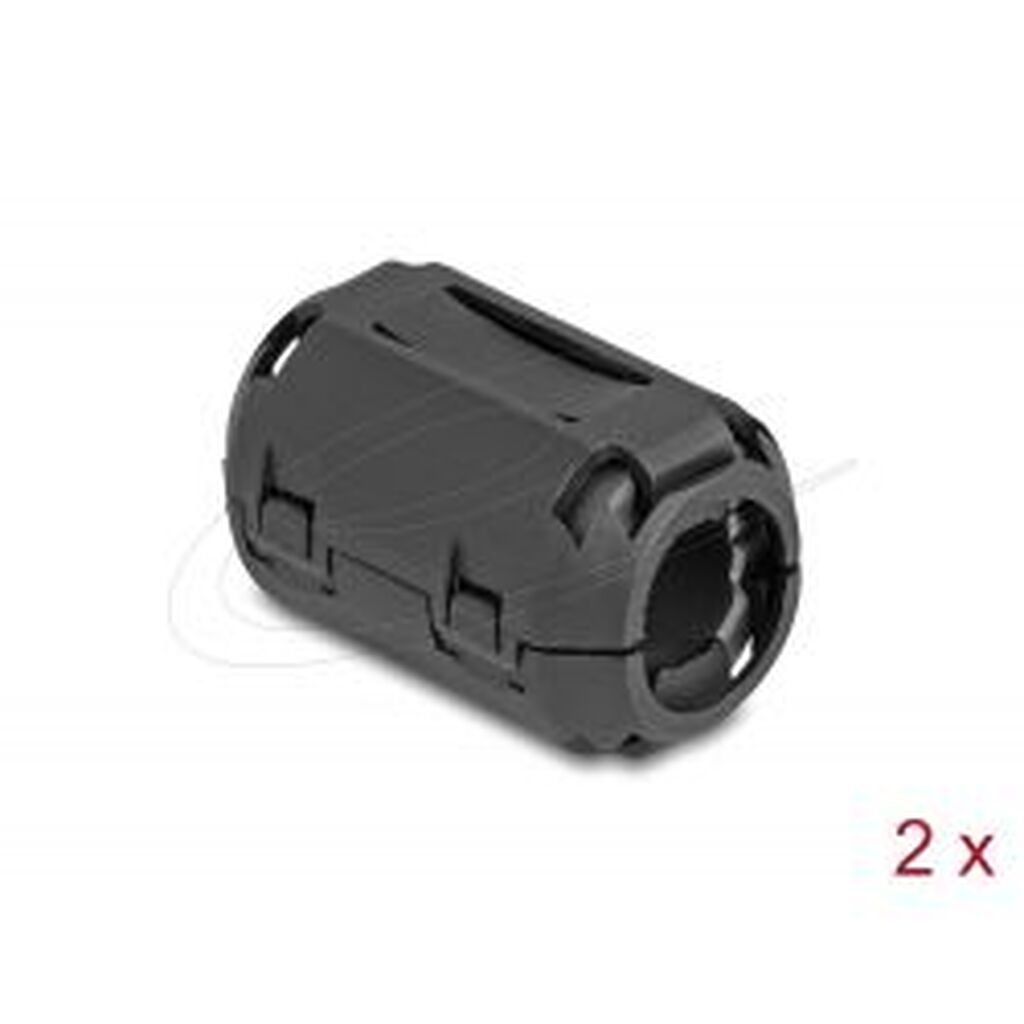 Delock Ferrit Core / Ferrit Ring For Round Cable 13 Mm 2 Pcs Black