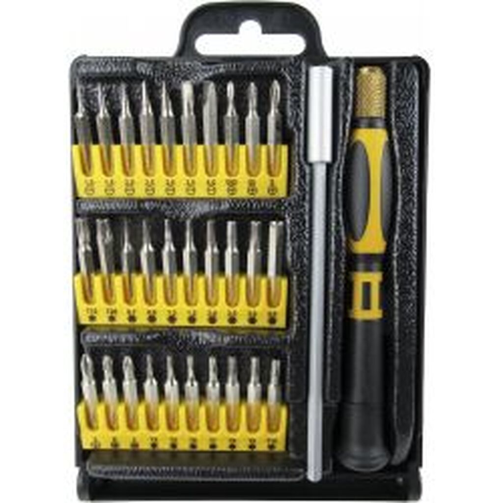 Deltacoimp Precision Bit Kit W/ A Handle Bit Holder And 30 Bits Orange