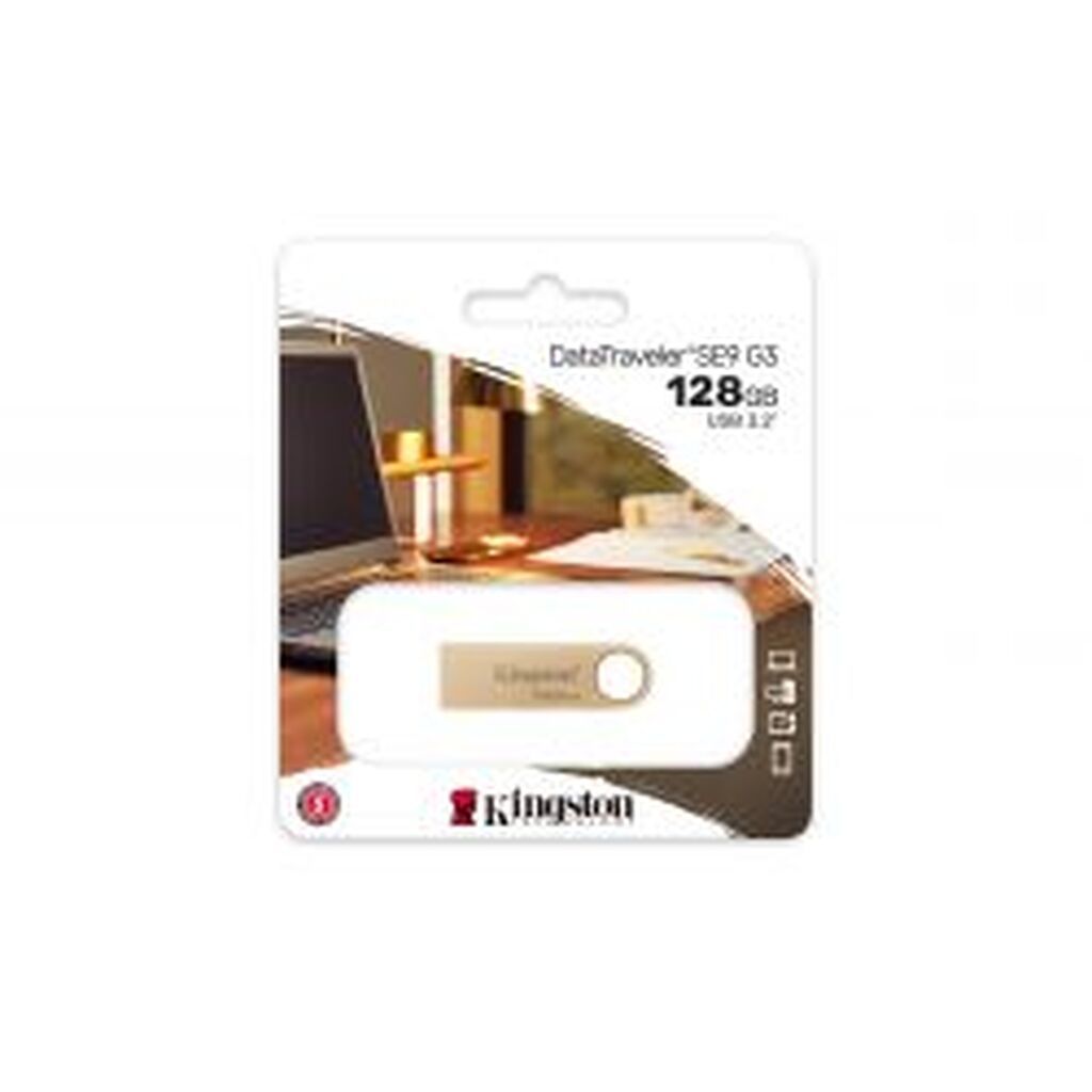 Kingston 128gb 220mb/s Metal Usb 3.2 Gen 1 Datatraveler Se9 G3