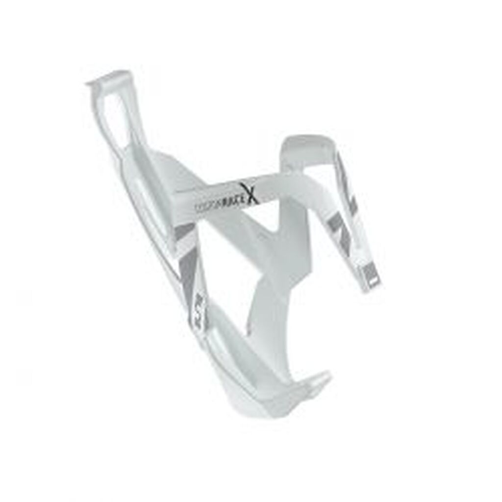 Elite Bottle Cage Custom RaceX White Glossy, Grey Graphic - Flaskeholder