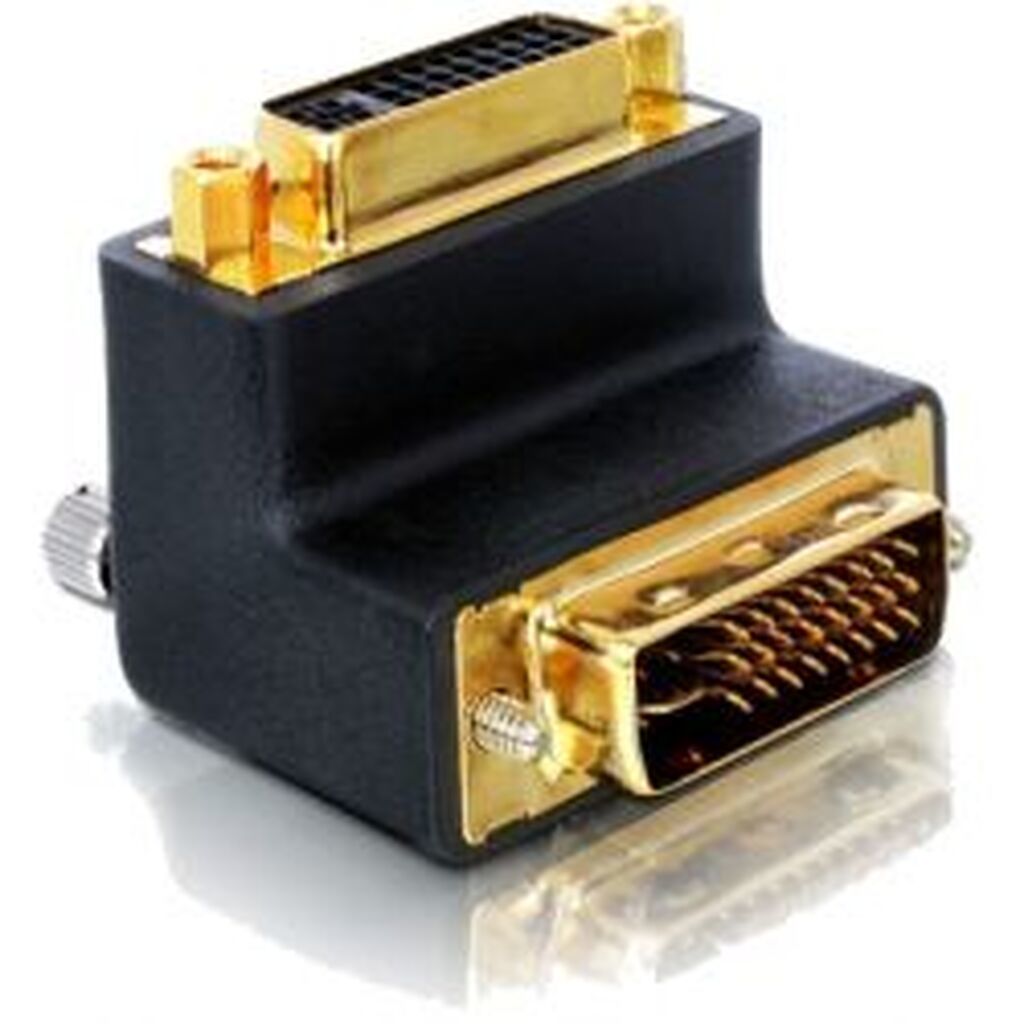 Delock Dvi-adapter, Dual Linc Dvi-d Ma-fe, Angled, Black