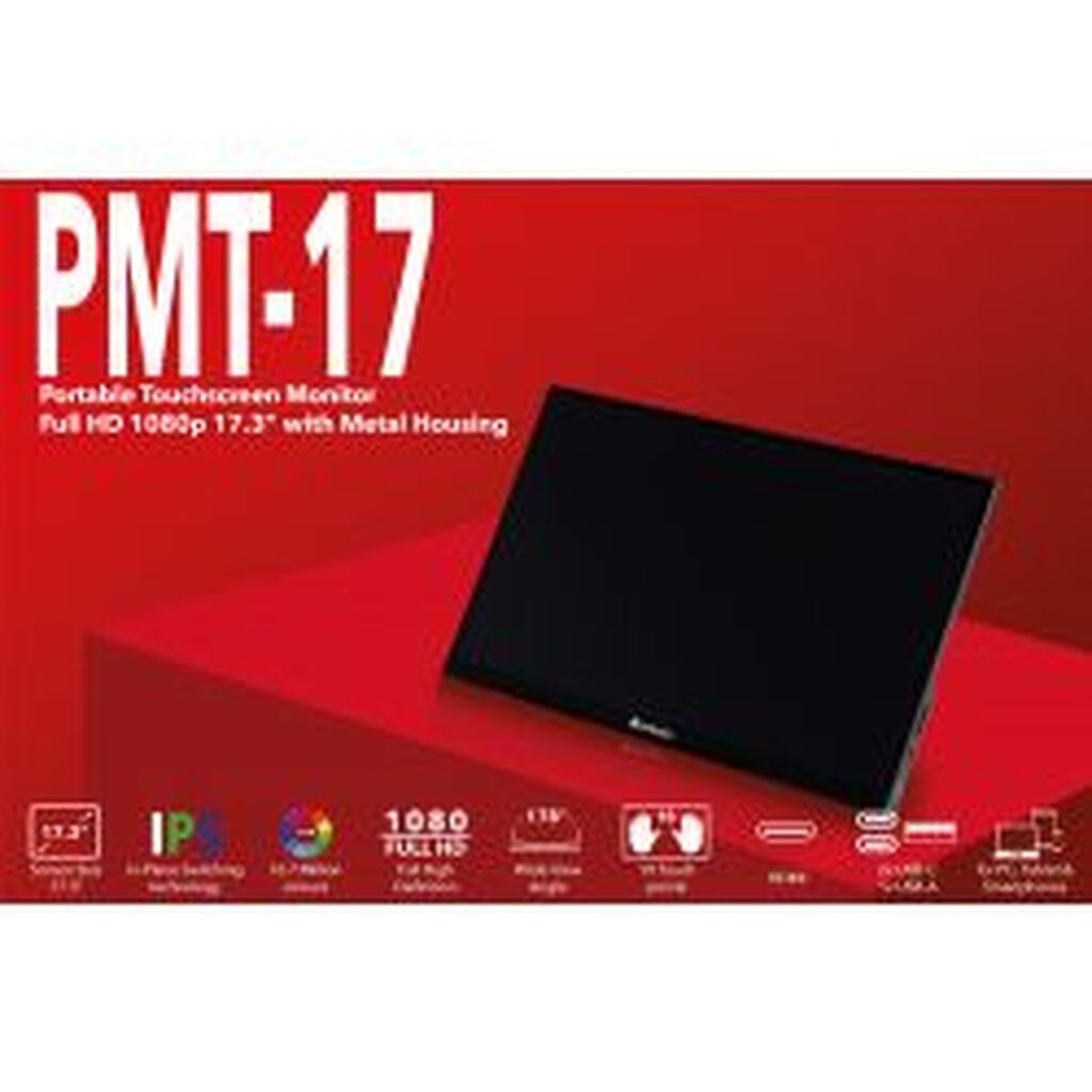Verbatim Pmt-17 Portable Monitor 17.3 Full Hd 1080p Metal Housing