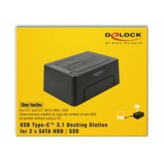 Delock Usb Type-c 10 Gbps Docking Station For 2 X Sata Hdd / Ssd