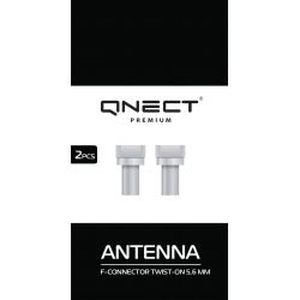 Qnect Antenna F-connector Twist-on For 5.6mm Cable 2 Pcs