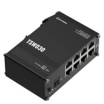 Teltonika 8x Ethernet Ports Din Rail Mounting 2-pin Power Input