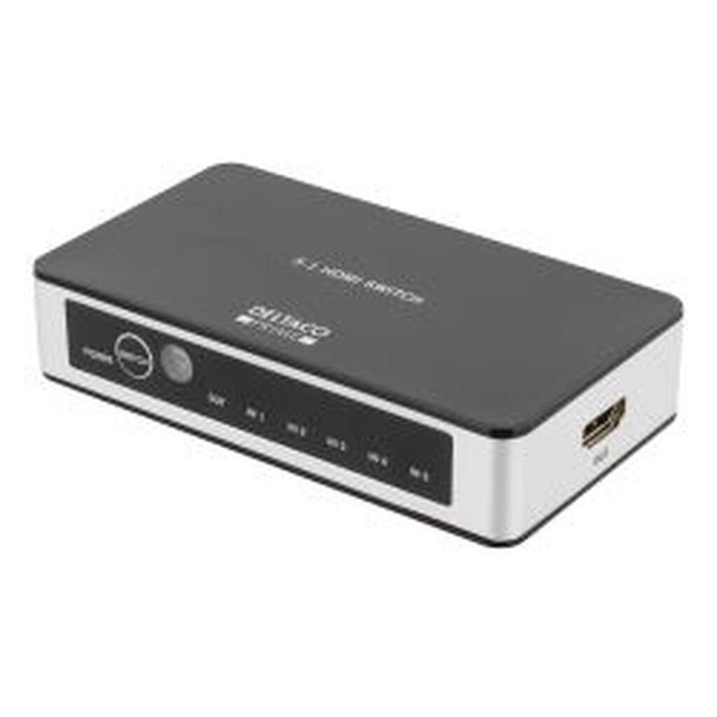 Deltaco Prime Premium 5 Port Hdmi Switch With Ir Wireless Remote