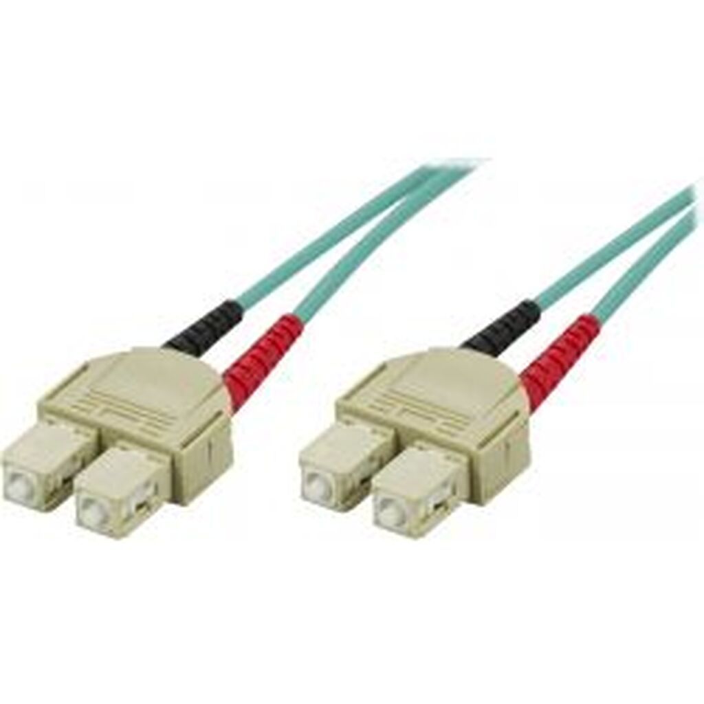 Deltaco Om3 Fiber Cable, Sc - Sc, Duplex, Multimode, 50/125, 2m
