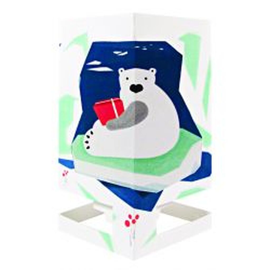 Mayves Greeting Card/candle Northern Lights  -  Bear - Postkort