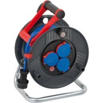 Brennenstuhl Cable Reel 3xcee 7/3, 1xcee 7/7, Ip 44, Switch, 25m, Black