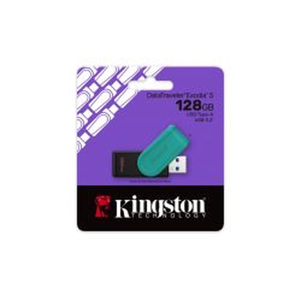 Kingston 128gb Portable Usb 3.2 Gen 1 Dt Exodia S (black/turquoise)