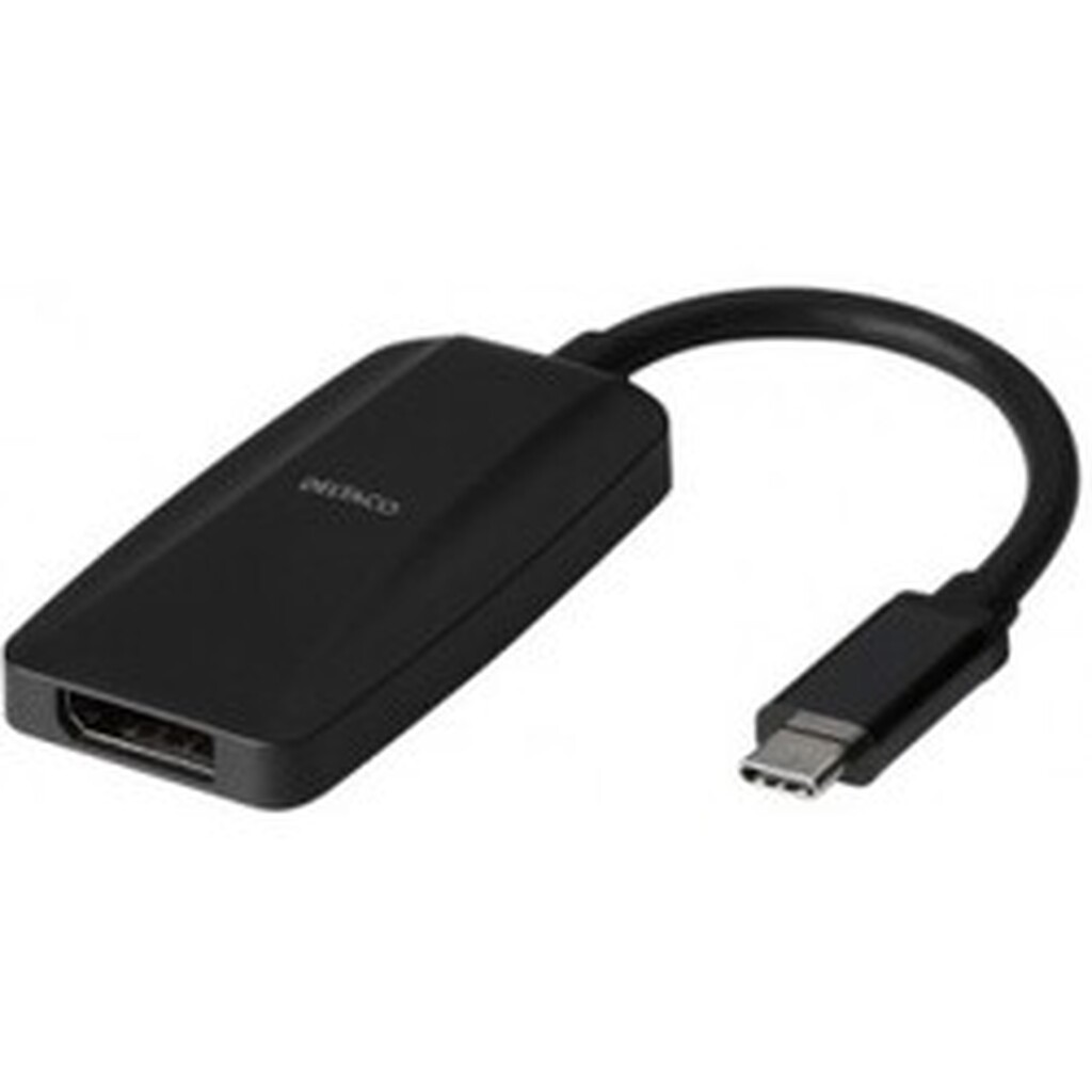 Deltaco-of Usb-c To Displayport Adaptor, 32.4 Gbit, Black - Adaptor